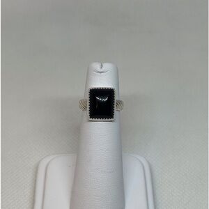 4.5Ct Black Onyx Ring Handmade